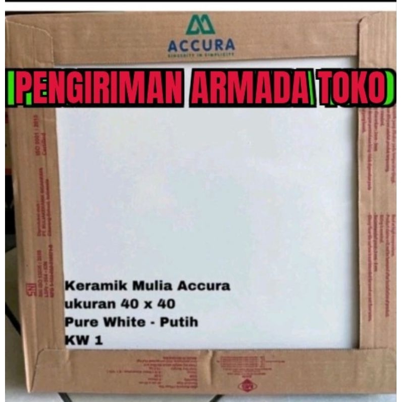 keramik putih kw 1 30x30 dan 40x40/dus