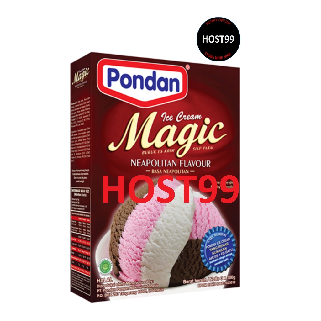 

BUBUK ES KRIM INSTANT ICE CREAM MAGIC MIX 3IN1 NEOPOLITAN PONDAN 300G