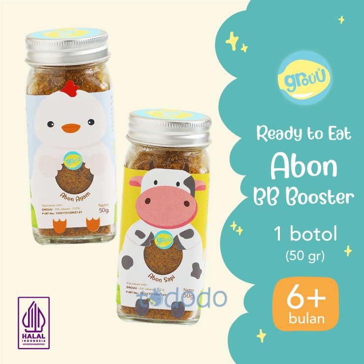 

Abon Mpasi & Anak (Abon Ayam, Abon Sapi) Grouu BB Booster - NO MSG