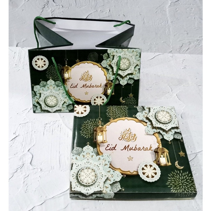 

(3 pcs) paket bundling box + paperbag nastar hampers lebaran dus parcel cookies sekat 20/30 box nastar hampers idul fitri