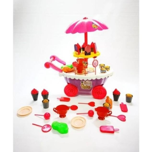 Jumbo Mainan Anak Trolly Ice Cream Gerobak Es Krim Murah