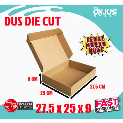 

KARDUS BOX KARTON PACKING DUS PIZZA DIE CUT CB2 POLOS 27.5 cm x 25 cm x 9 cm