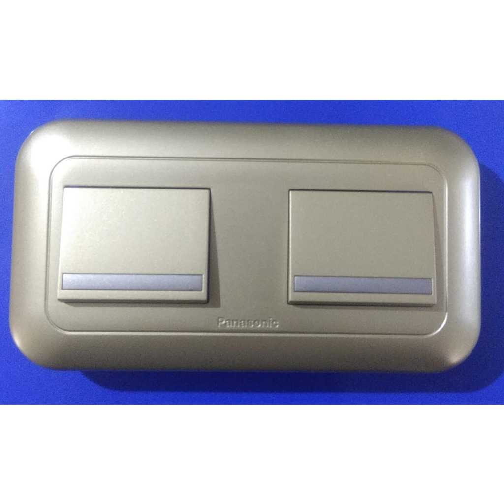 Saklar Hotel 2 Gang Metallic Gold  "PANASONIC"