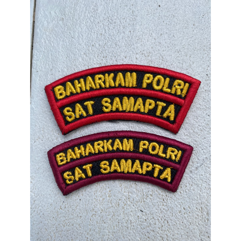 Baharkam Polri Bordir timbul Sat Samapta