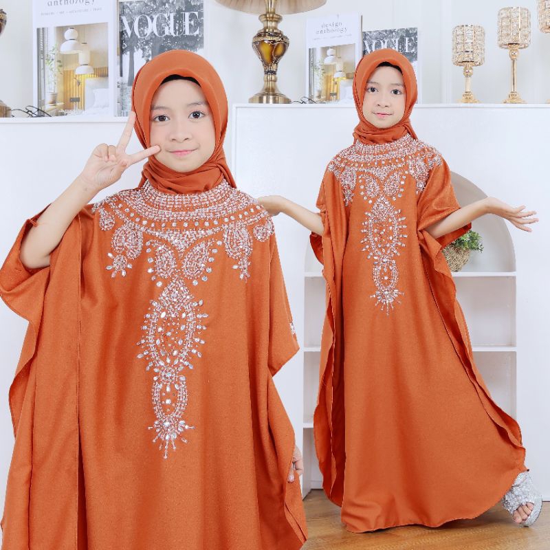 iragading - Kaftan anak perempuan lebaran 8tahun full payet cantik farida