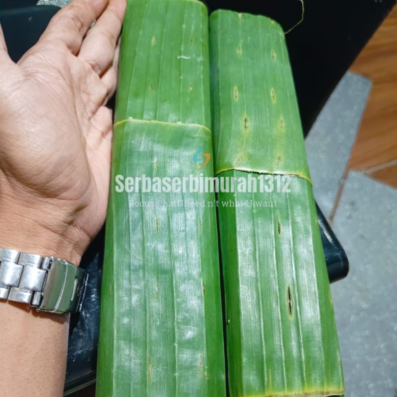 

Tempe 1 papan Panjang Bungkus Daun