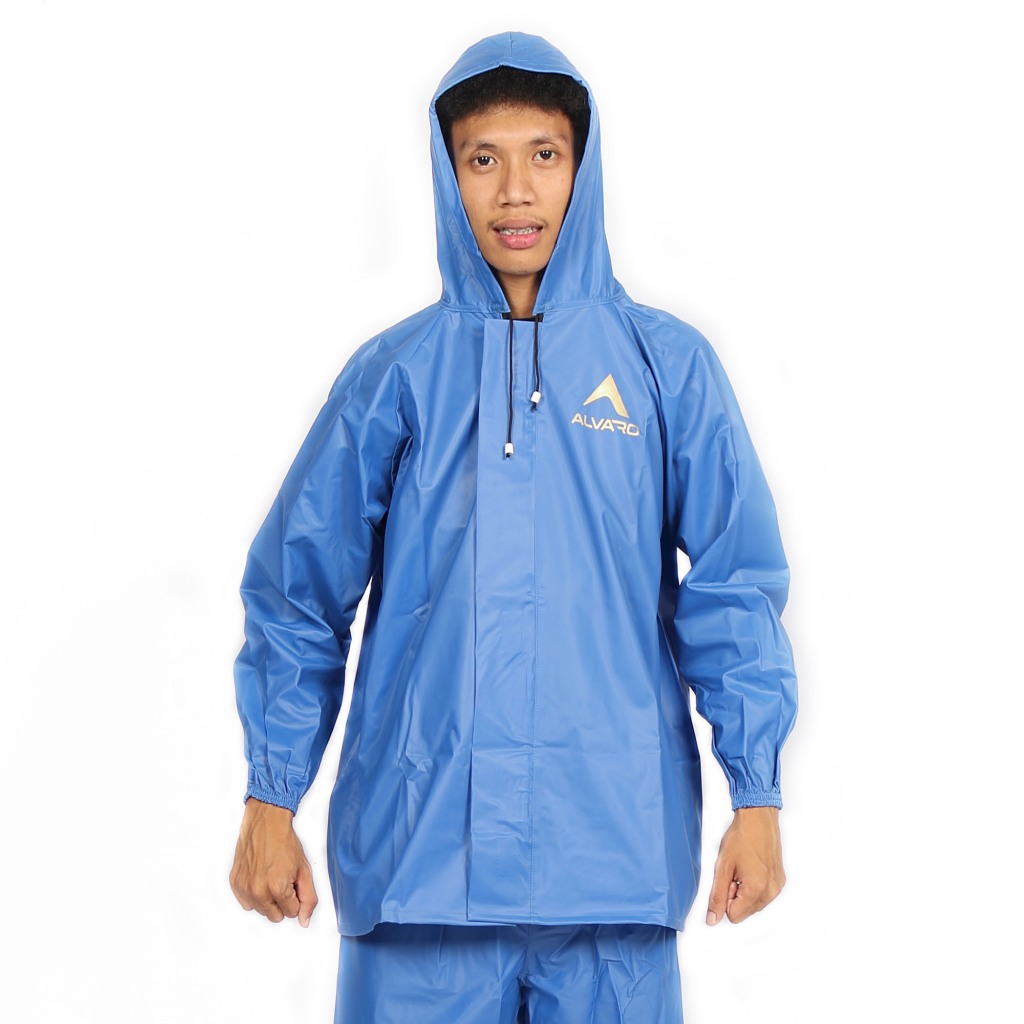 Jas Hujan Setelan Alvaro Biru