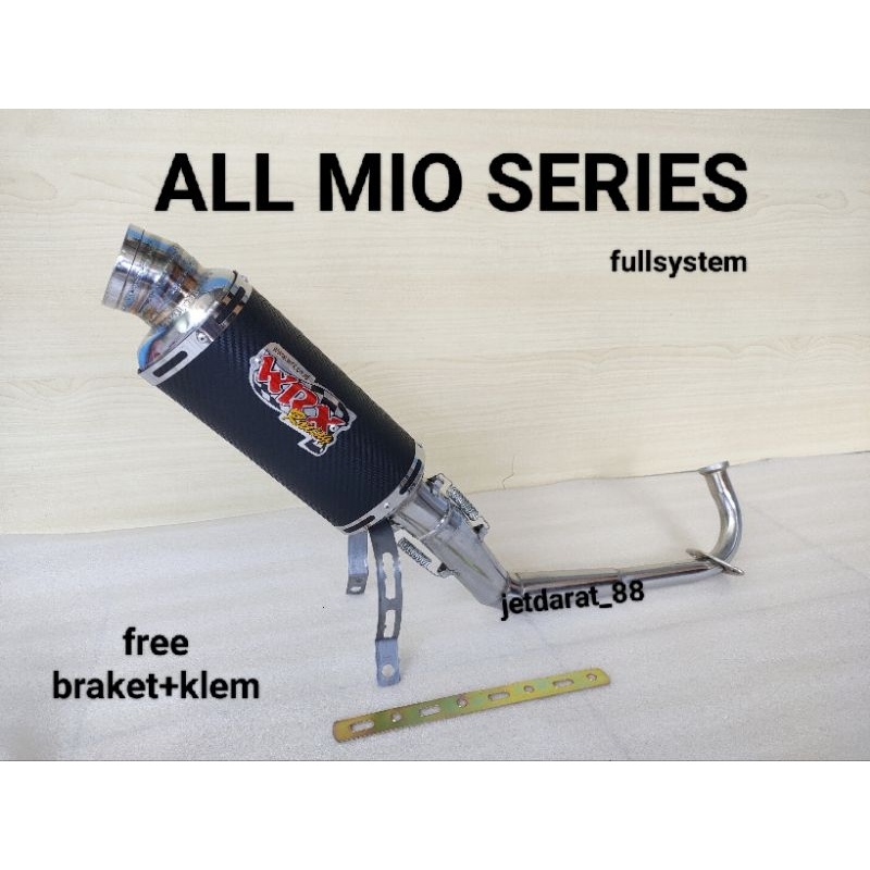 knalpot racing WRX OVAL KARBON untuk semua motor MATIC MIO./ALL TYPE MIO. mio sporty/mio smile/mio s