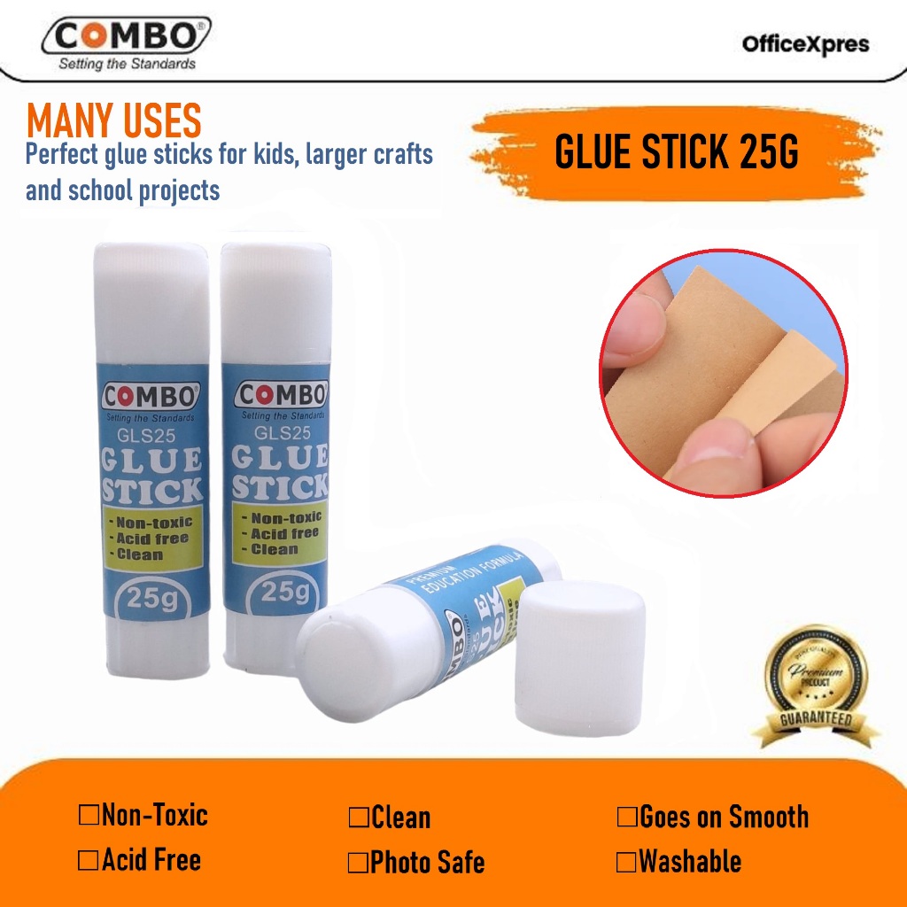 

Glue Stick 25Gr / Lem Stik Besar / Lem Kertas Putar / Washable Glue / Lem Putar