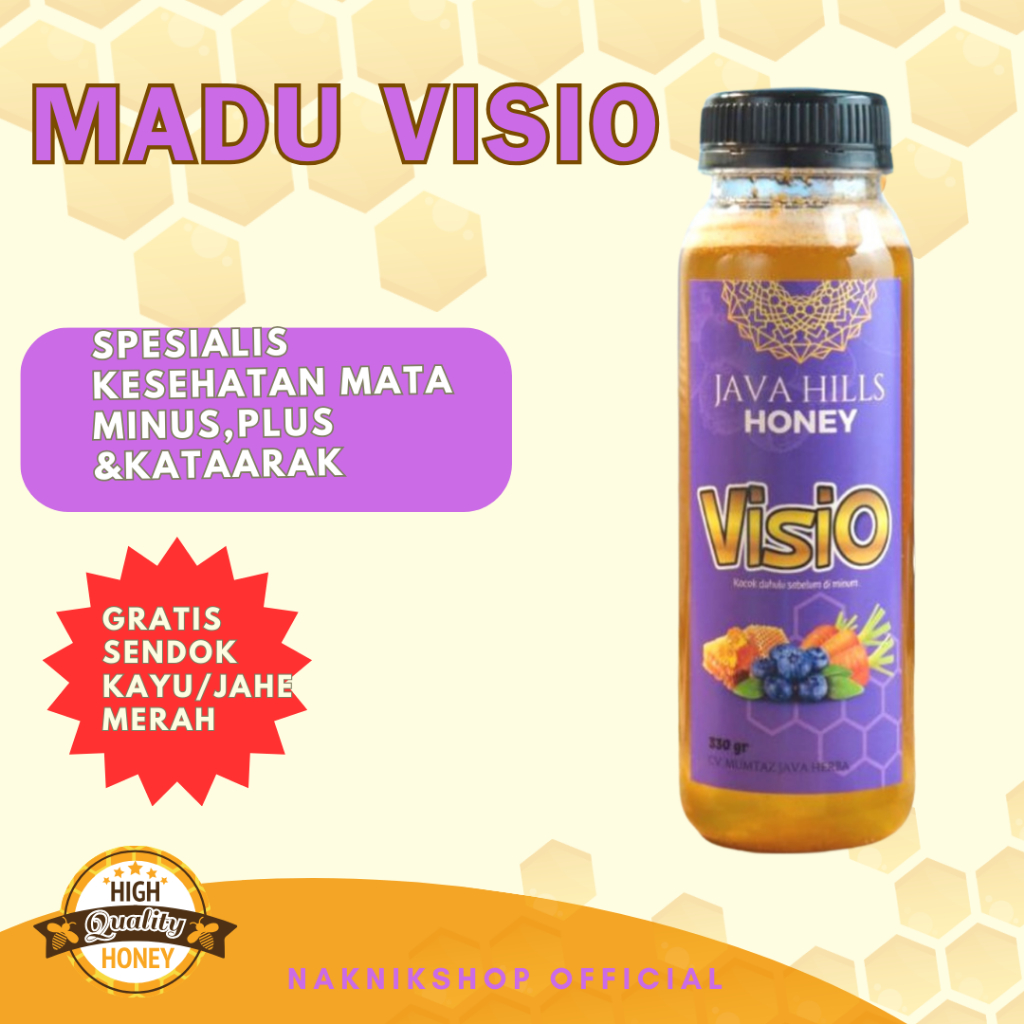 

Madu Visio madu mata minus | silinder | rabun | iritasi| Javahills java hills honey 330gram