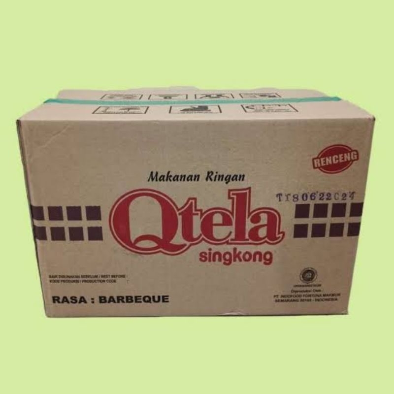 

QTELA BBQ Sapi Panggang Chiki Snack Singkong 20 gr - 1 Dus / 60 Pcs