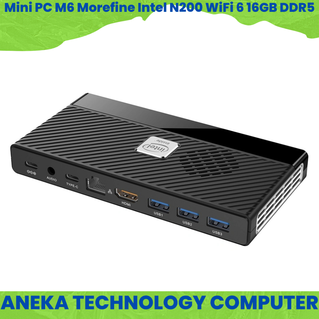 MiniPC M6 Morefine Intel N200 WiFi6 16GB DDR5 HDMI WiFi Windows 11 Pro