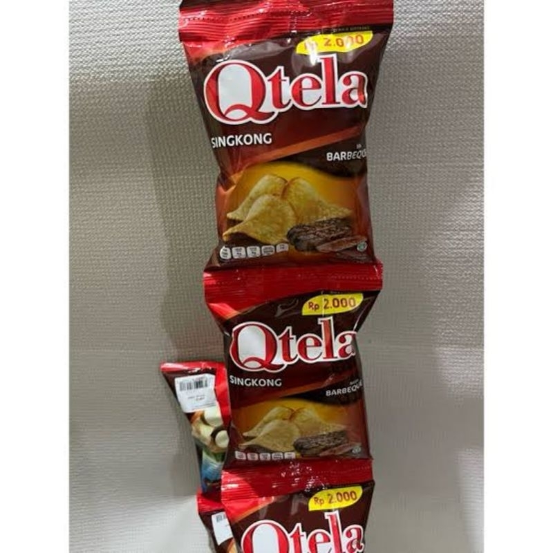 

QTELA BBQ Sapi Panggang Chiko Snack Singkong 20 gr - 1 Renceng / 10 Pcs