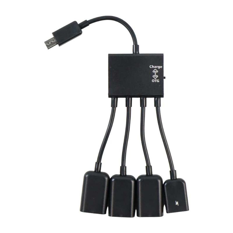 Kabel OTG Micro USB OTG Hub 4 in 1 Data Cable & Charge Multifunction
