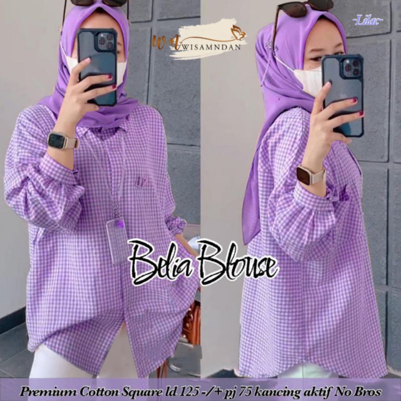 BELIA BLOUSE TARTAN OVERSIZE JUMBO KATUN