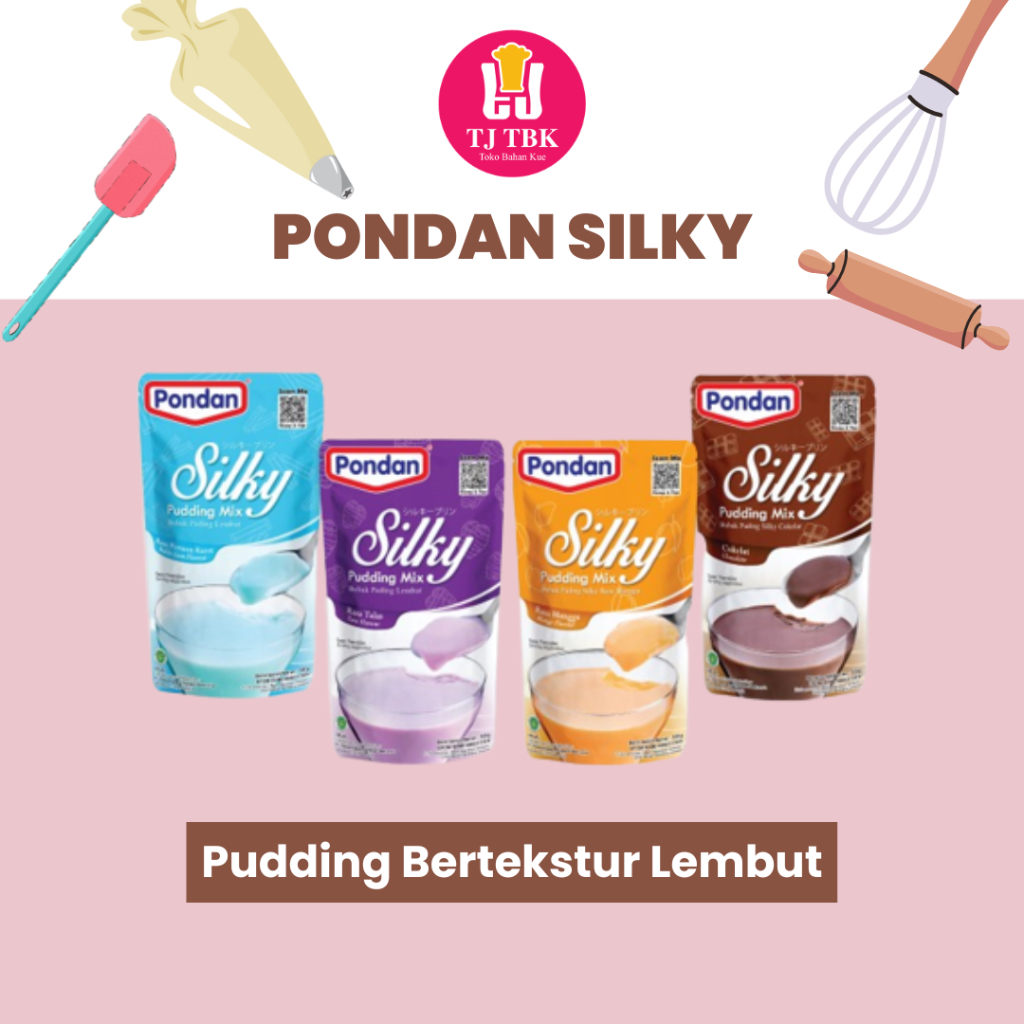 

Pondan Silky Pudding 100g (Mangga, Bubble Gum, Taro dan Coklat) | Toko Bahan Kue TJ