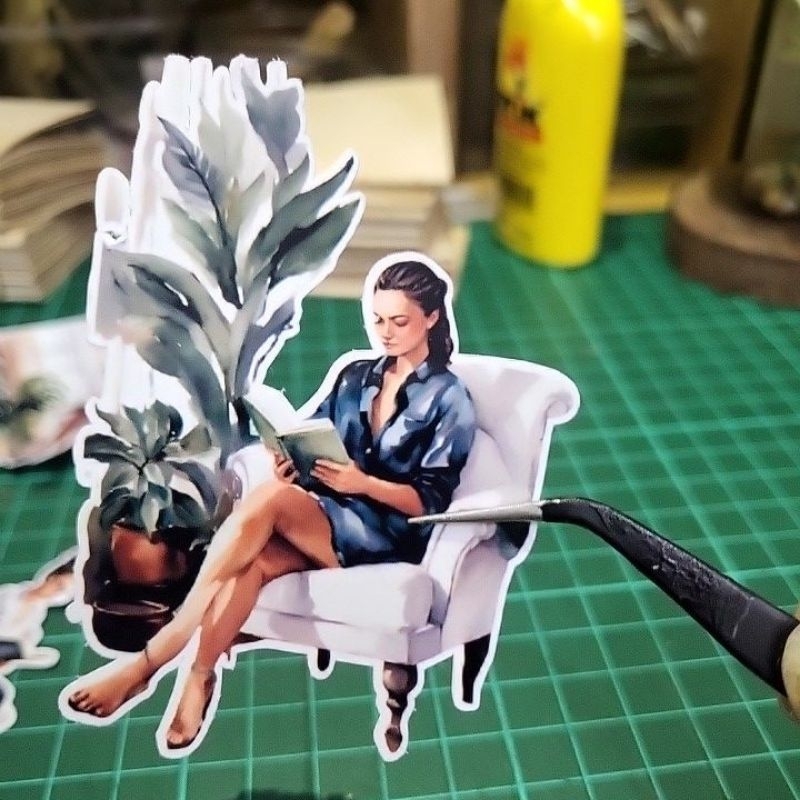

Aesthetic reading girl 2 sticker SUPER GLOSS (baca deskripsi)