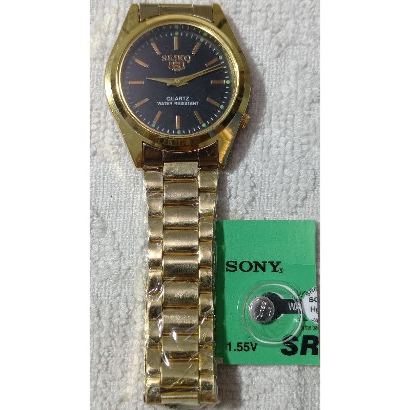 JAM TANGAN PRIA NEW  JAM TANGAN PRIA SEIKO  JAM TANGAN PRIA RANTAI GOLD BLACK STAINLESS STEEL