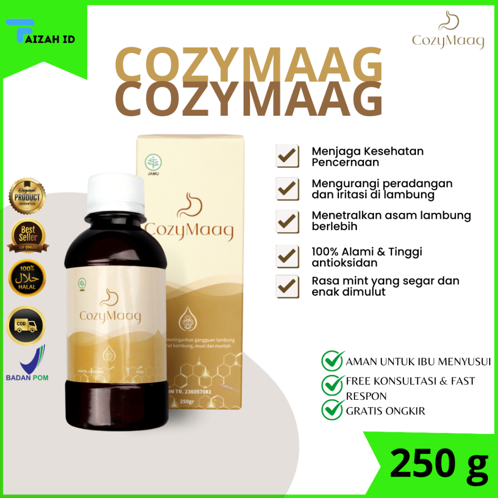 

CozyMaag Madu Mengandung Temulawak Mengatasi Peradangan Dilambung Produk Terjamin BPOM MUI