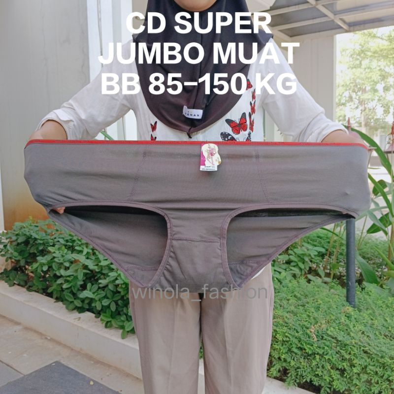 Celana Dalam/CD Wanita OVERSIZE SUPER JUMBO BB 85 - 150 kg Bahan Katun 4L 5L 6L  - MIRANDA 8369