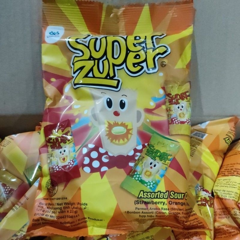 

Permen super zuper isi 50 pcs assorted sour candy permen aneka rasa