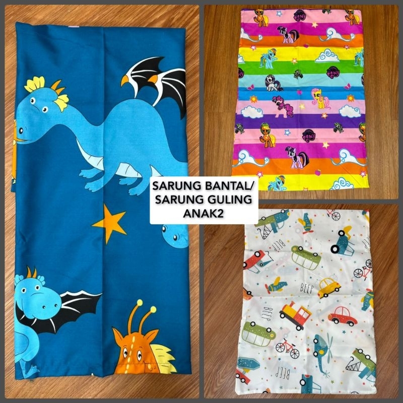 set sarung bantal guling anak anak