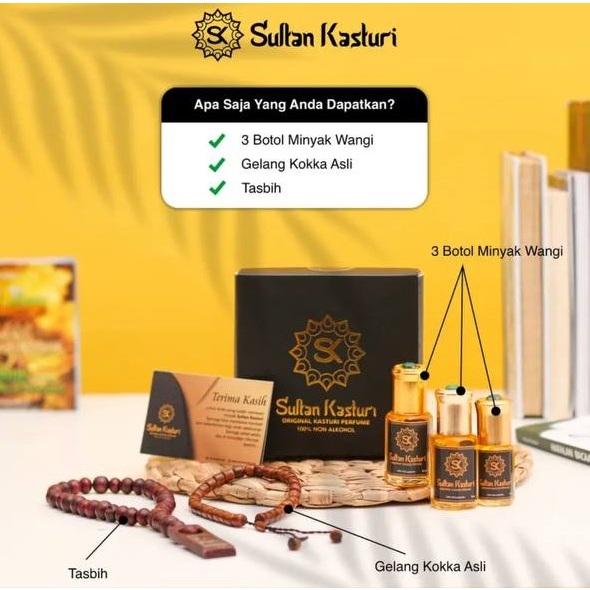 [SULTAN KASTURI ORIGINAL] 100% ORIGINAL SULTAN KASTURI ASLI TANPA ALKOHOL Parfum