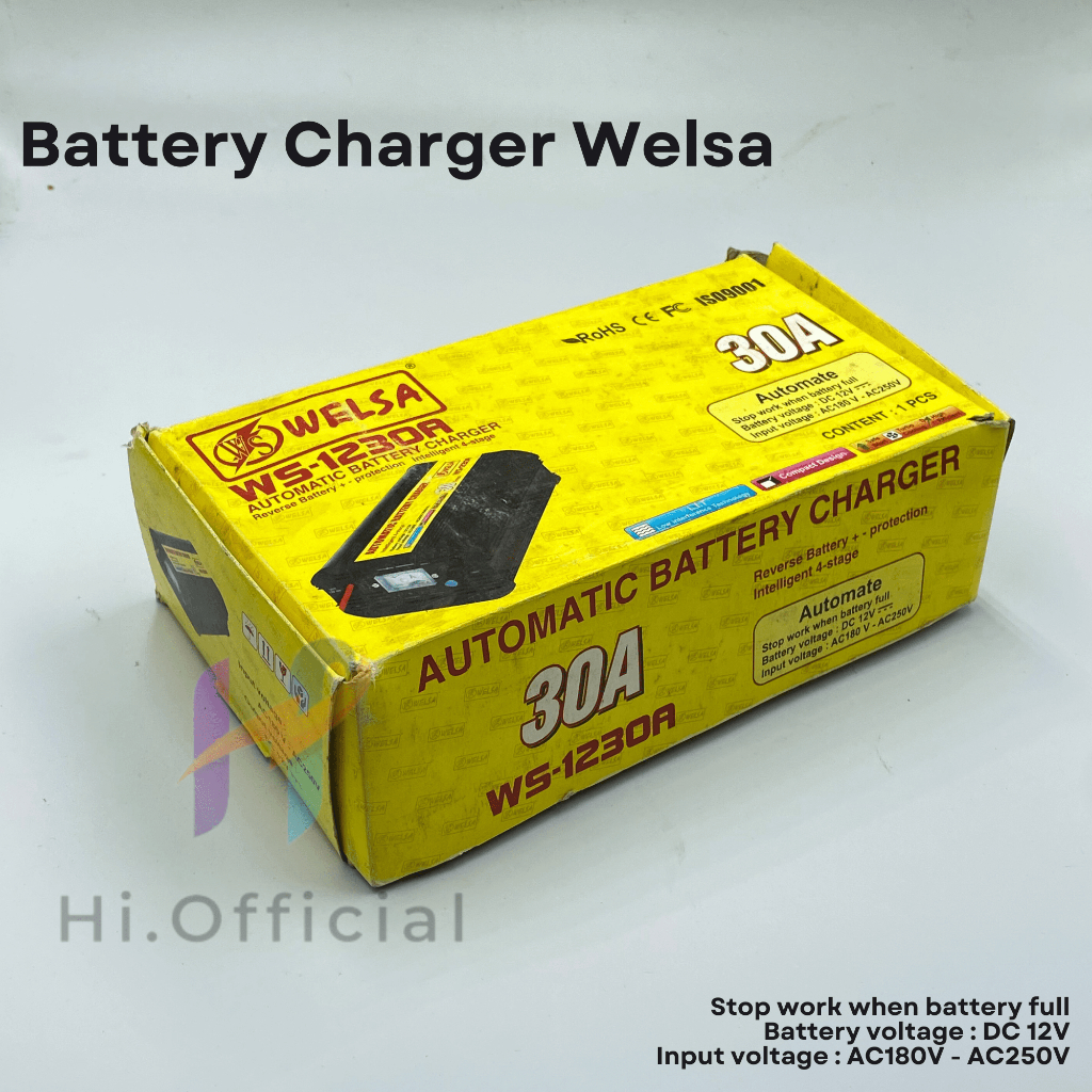 Charger Aki Mobil Motor Truck Elektrik Otomatis / Battery Charger / Welsa Battery Charger / Kyowa Ba
