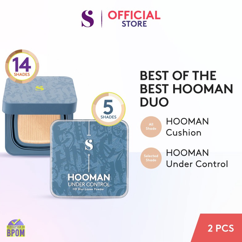 SOMETHINC 2 PCS Best of The Best Hooman Duo Hooman Cushion  Hooman Powder ART N9Z5