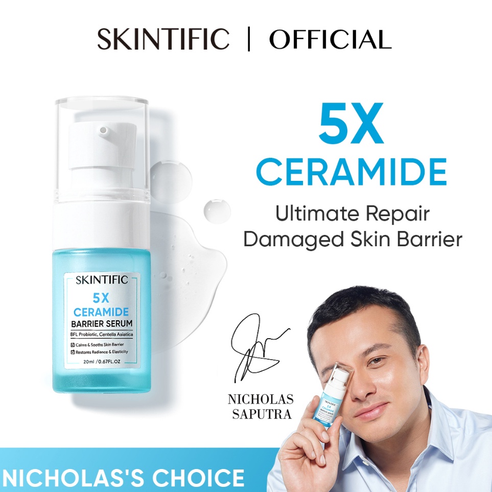 ART B33D Nicholas Saputra Choice SKINTIFIC 5X Ceramide Skin Barrier Serum Scientific Power Essence Facial Skin Serum 2ml