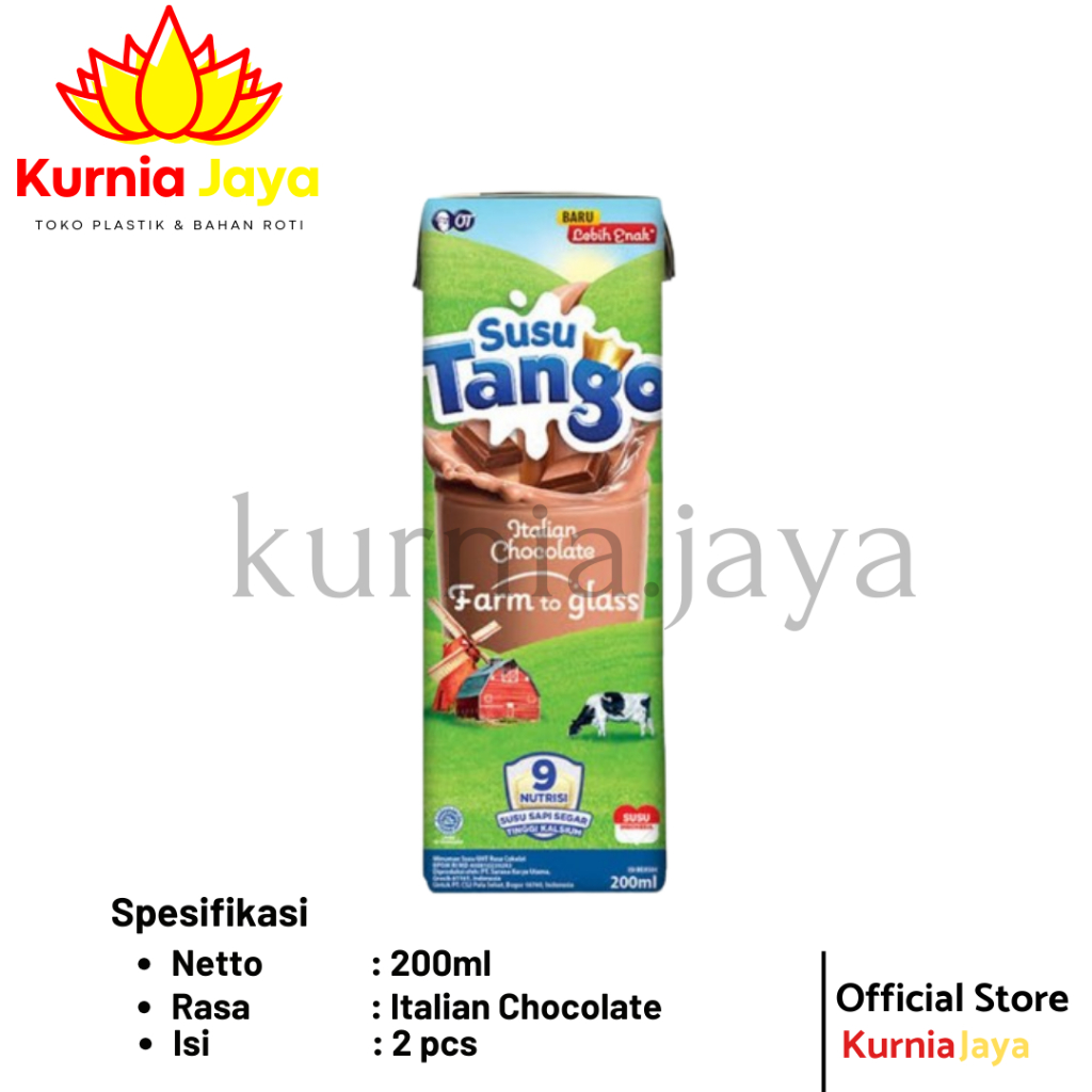 

[ TANGO ] Susu Sapi Italian Chocolate 200ml, 2 pcs