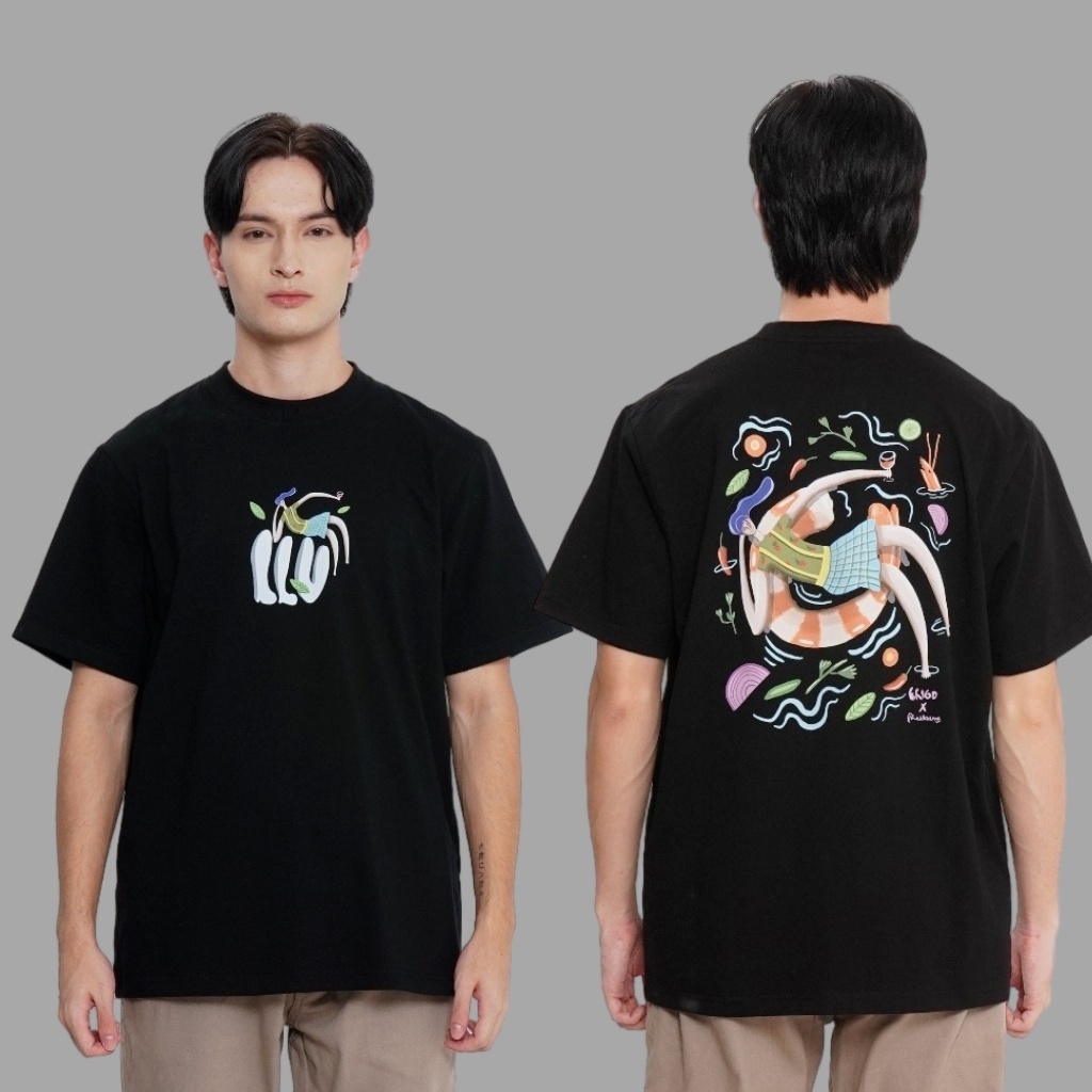 [COD] Erigo T-Shirt Lulu JKT48 Black By Imelda Adams Unisex hitam dan putih lengan pendek untuk terl