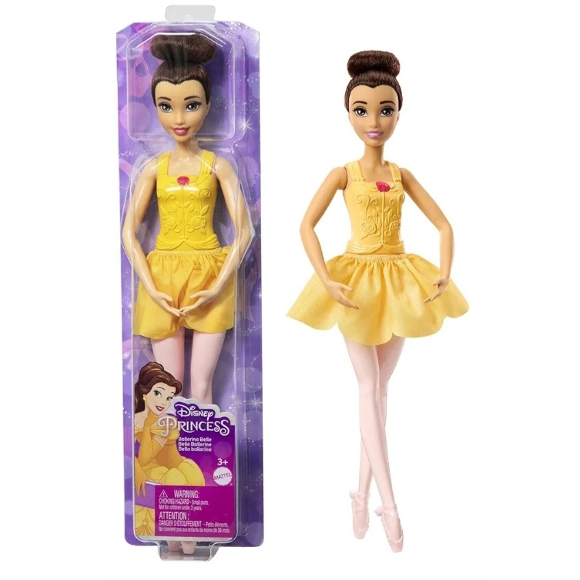MATTEL Boneka Disney Princess HLV92 Ballerina Bela Doll, Mainan Anak Perempuan