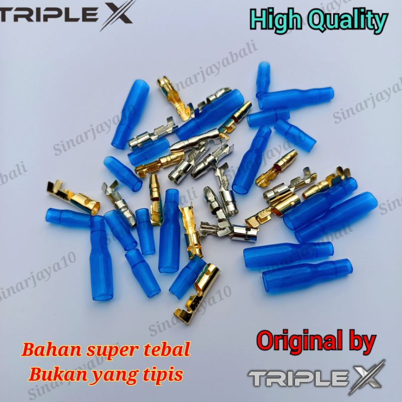 skun bulat sekun lonjong motor mobil terminal silver putih kuning konektor kabel