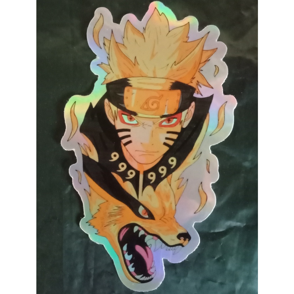 

Stiker Hologram Anime Naruto Bijuu ukuran besar +- 8cm sticker laptop casing hp
