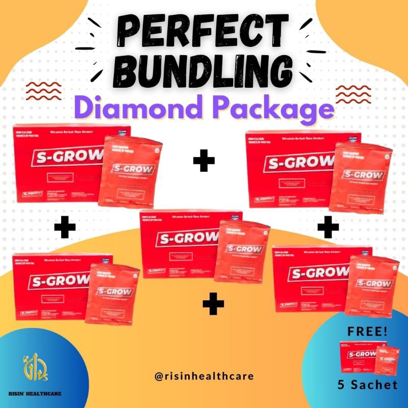 

[Free 1 Box S-Grow 5 Sachet] Diamond Package S-Grow