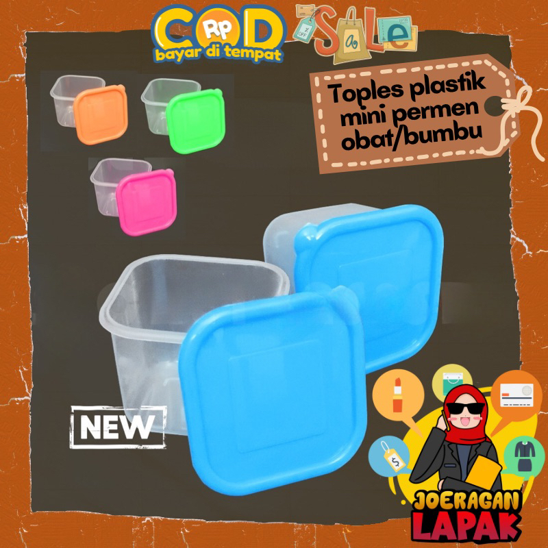 ⭐️JOERAGAN LAPAK⭐️ TOPLES MINI BION WADAH SERBAGUNA PERMEN OBAT BUMBU TEMPAT JAJAN TUTUP MAKANAN SNA
