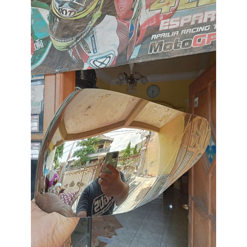KACA HELM CENTRO SILVER ORIGINAL MEREK GIX