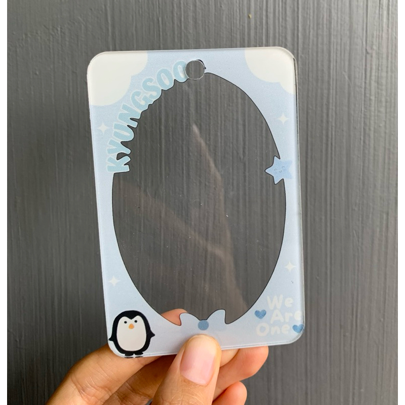 ID CARD Holder Mika Name Tag Card Frame Model Box Gantungan Tempat Wadah Kartu Nama Tebal Casing IDC