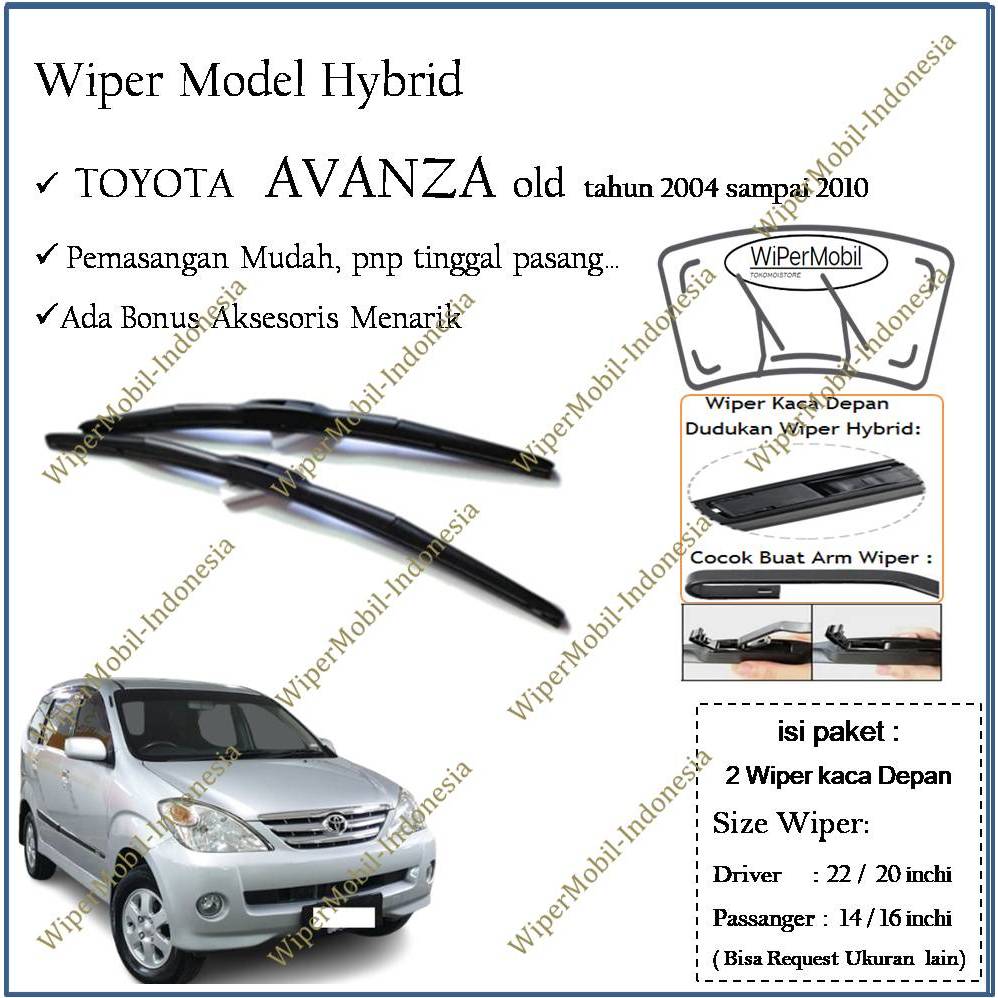 Wiper Hybrid Toyota AVANZA 2004 2005 2006 2007 2008 2009 2010