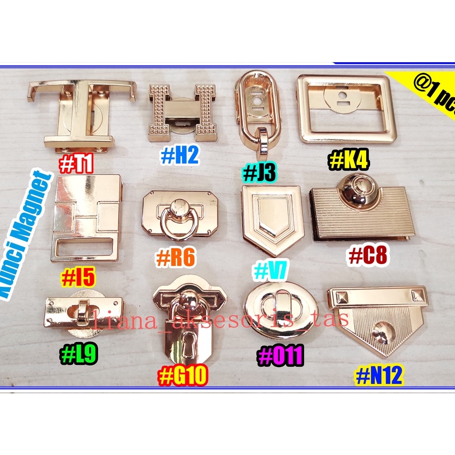 Promo Spektakuler AKSESORIS TAS KUNCI TAS  KANCING MAGNET  KUNCI MAGNET TAS IMPOR 1 PCS VARIASI TAS 