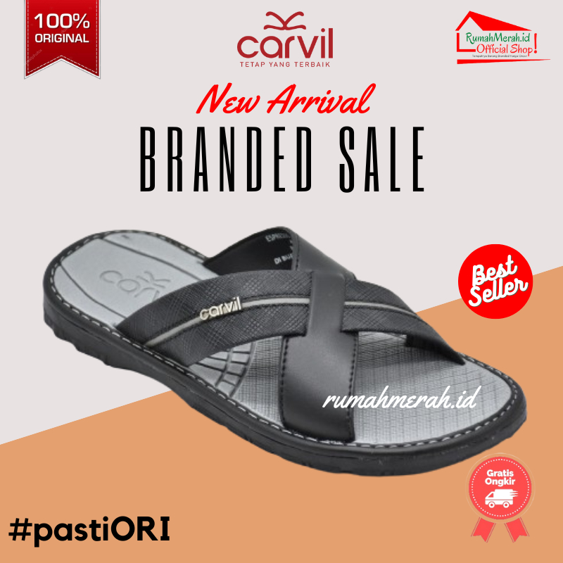 Carvil Sandal Pria Espresso-03 M Selop Slop Casual Murah | 100% Original