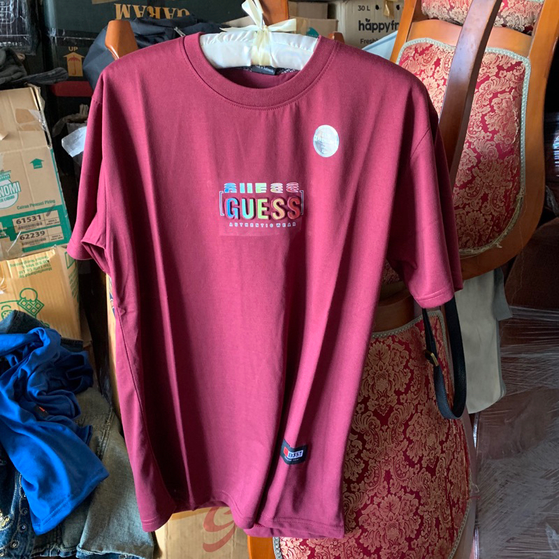 kaos merah maroon XL