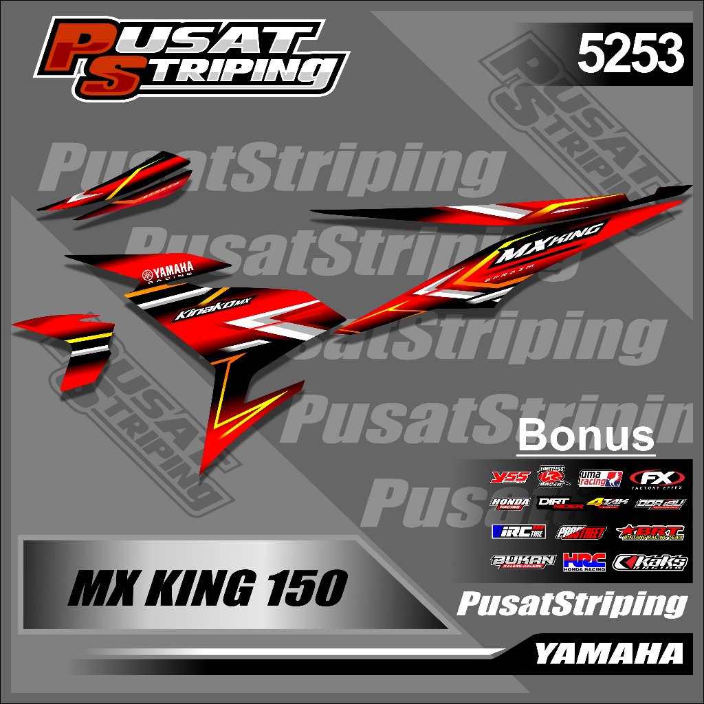 5253 COD STIKER MX KING STRIPING MX KING 150 STRIPING MX KING  STRIPING MX KING VARIASI STRIPING MX 