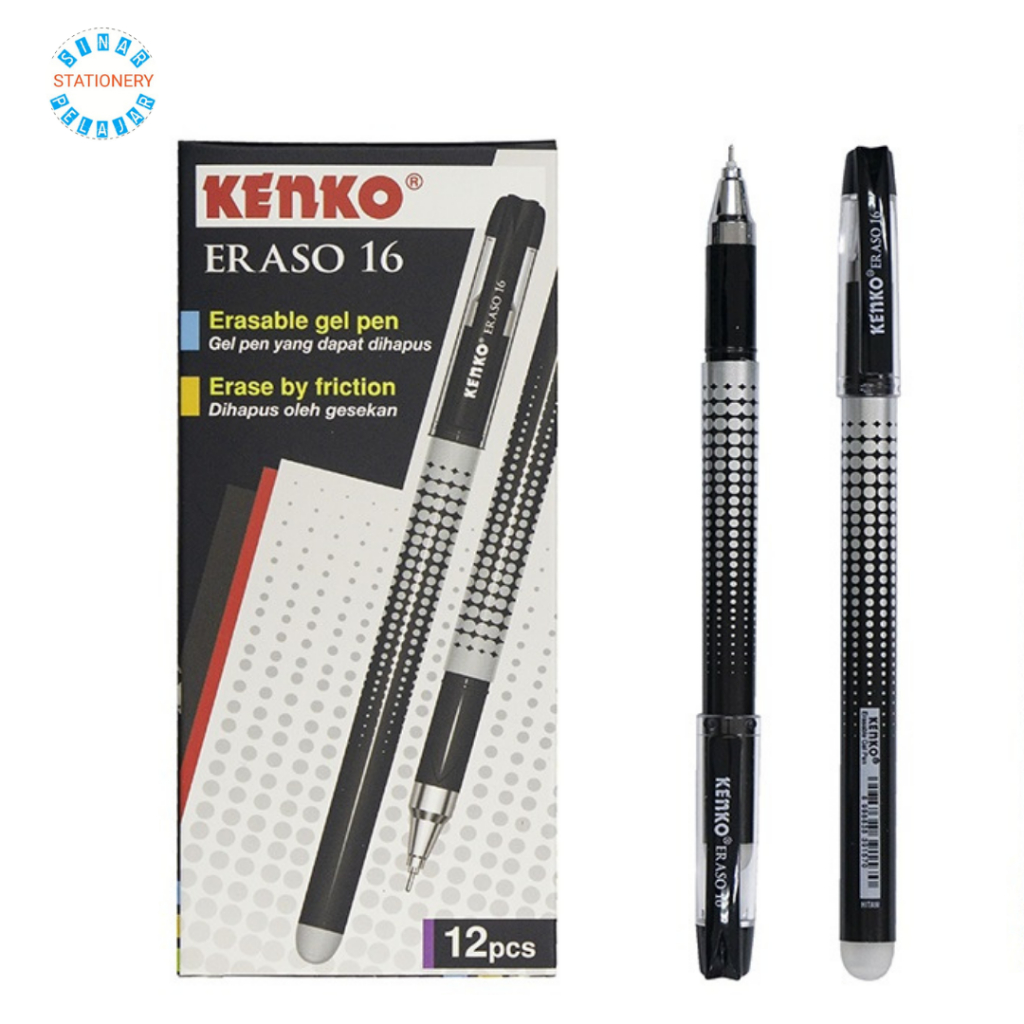 

pulpen kenko eraso 16 0,5 mm hitam 1 pack 12 pcs