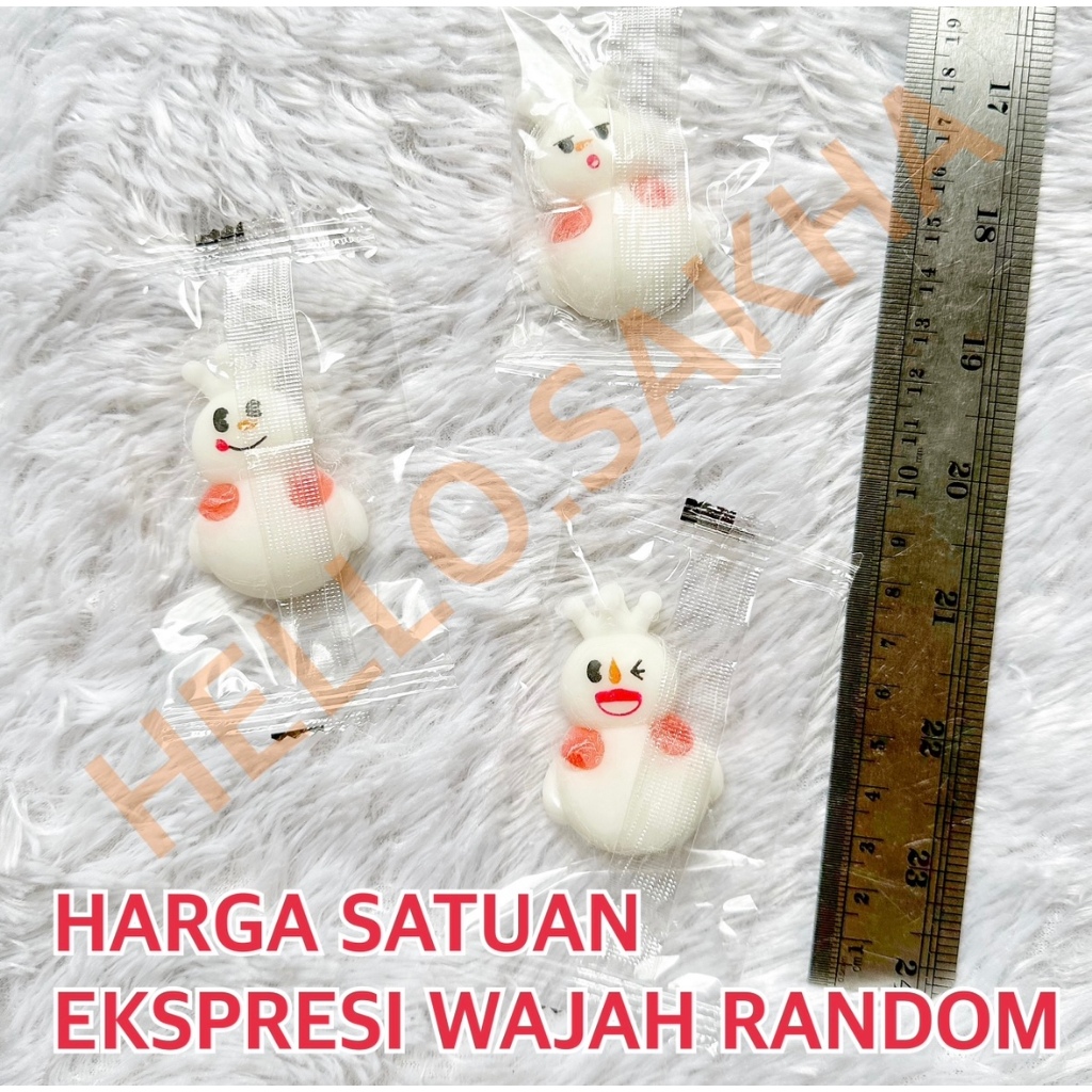 MAINAN SQUISHY MIXUE KECIL MINI LUCU GEMES ES KRIM ICE CREAM SNOWMAN SMALL SIZE CHIBI BONEKA ORANG O