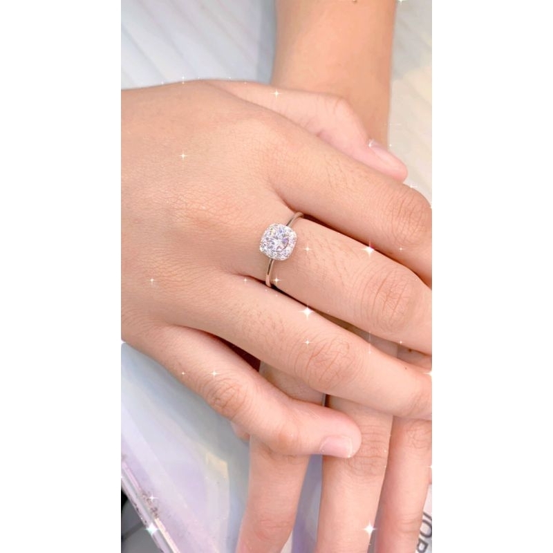Cincin permata kotak Mas 22 mas 8k fashion