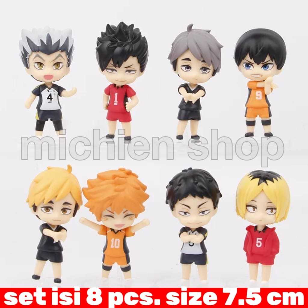 Anime Cartoon BabyCoz Haikyuu Figure set 8pcs