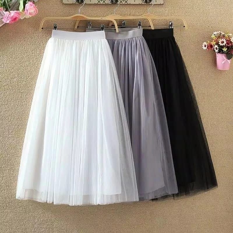 Rok tutu dewasa panjang// Rok tutu impor 2 layer // Rok remaja // Long skirt Korea style