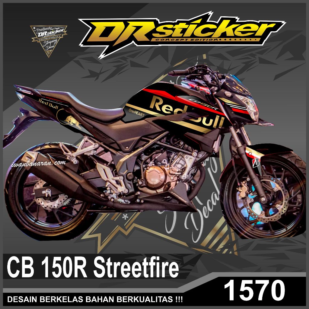 Decal Honda CB 150R New V3 Variasi RedBull / Stiker Decal Motor Cb 150 r New Motif Red Bull
